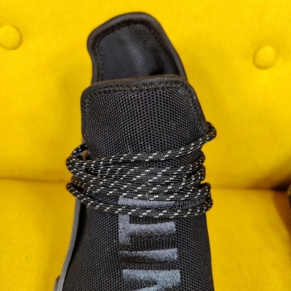 Adidas NMD Human Race Trail x Pharrell Williams Black Sneakers Mens Shoe Sz 10.5 - Picture 5 of 12
